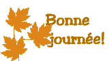 Gif animé bonne journée feuilles